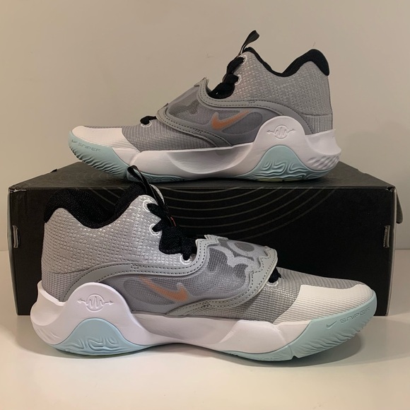 [BRAND NEW] NIKE KD TREY 5 X WOLF GREY VOLT CRIMSON MENS SHOES SIZE 6.5 SNEAKERS - Picture 3 of 8